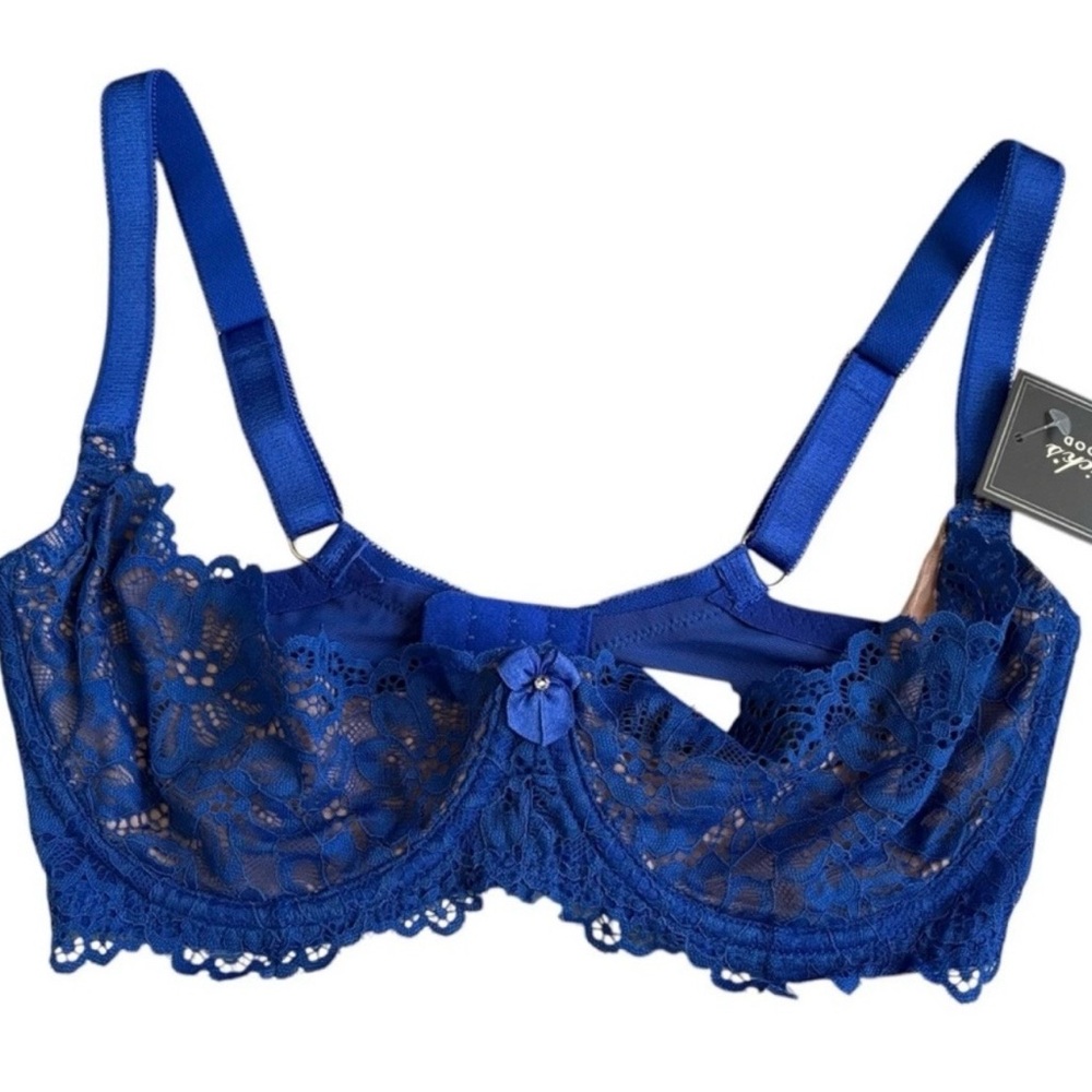 Frederick's of Hollywood Royal Blue Lace Bra - Picture 6 of 9